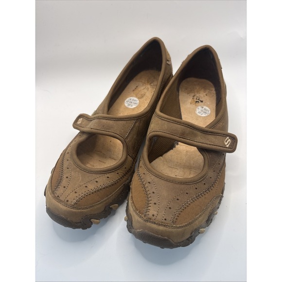 Skechers Shoes - Skechers OG Womens Bikers Mary Jane Shoes Sz 7.5 Brown Casual Comfort NO Insoles